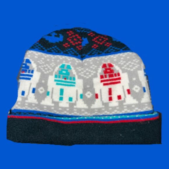 Star Wars R2D2 Knit Beanie Winter Hat One Size - Picture 3 of 3